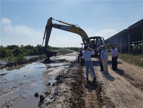Tái chế đất bùn nạo vét thành vật liệu san lấp